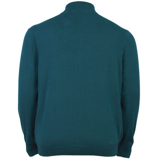 Lyle & Scott Plus Size Cotton Quarter Zip Jumper Rich Teal