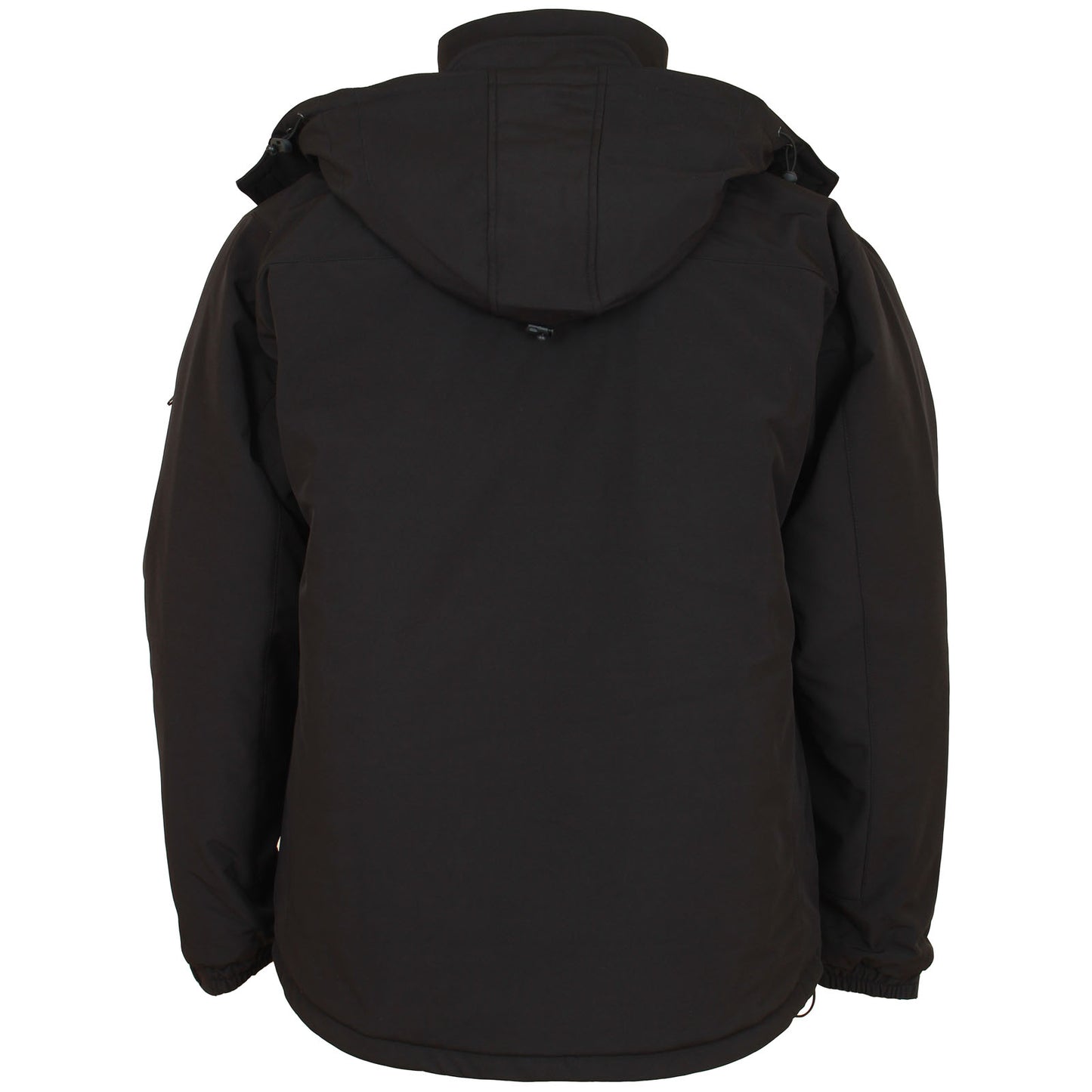 Kam Jeans Plus Size Hooded Soft Shell Jacket Black
