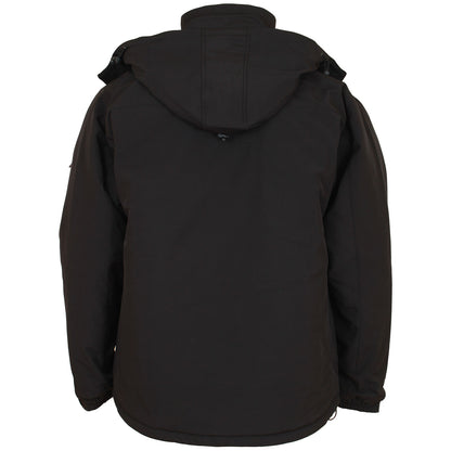 Kam Jeans Plus Size Hooded Soft Shell Jacket Black
