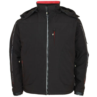 Kam Jeans Plus Size Hooded Soft Shell Jacket Black