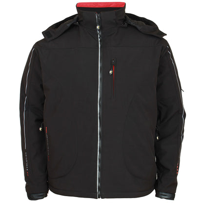 Kam Jeans Plus Size Hooded Soft Shell Jacket Black