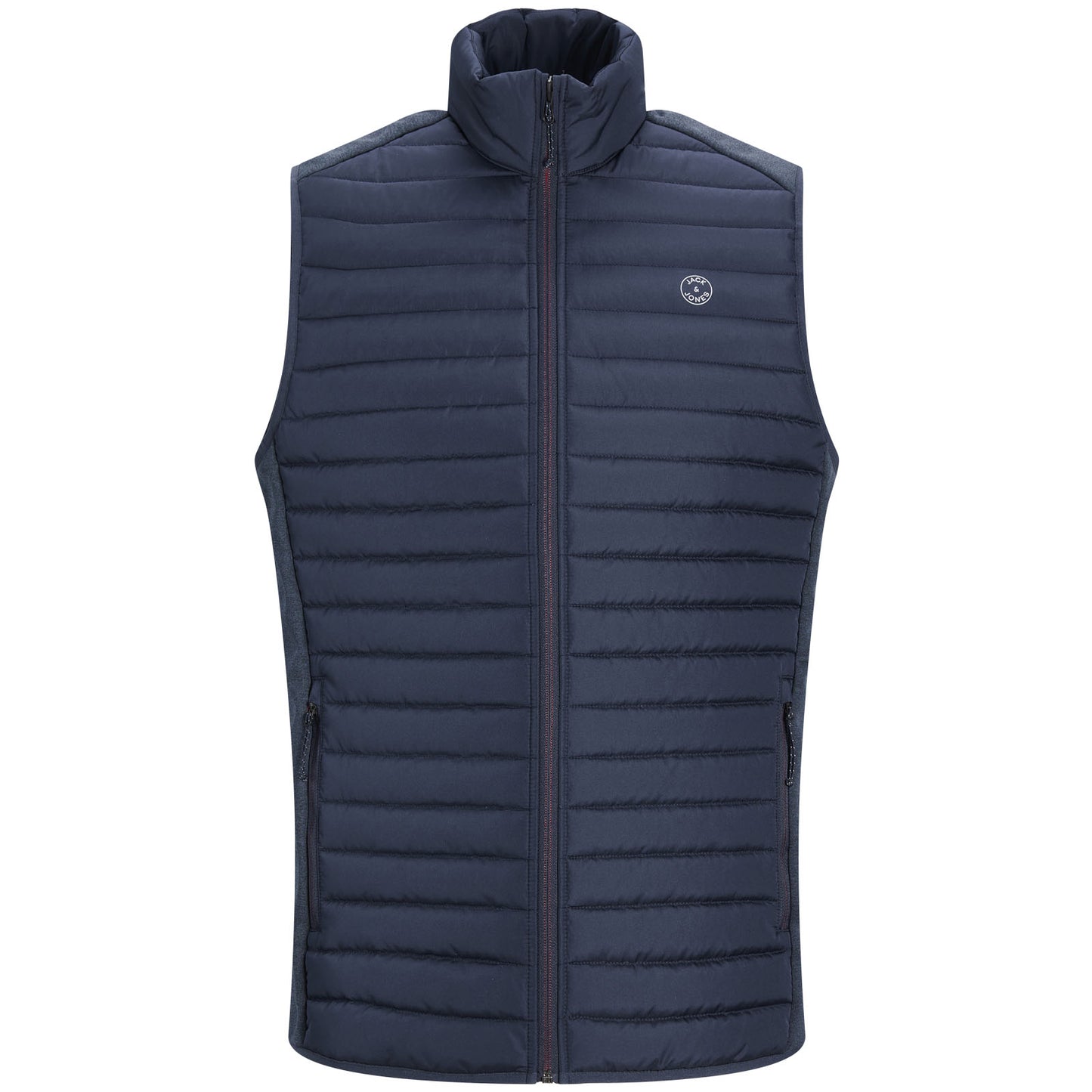 Jack & Jones Plus Size Multi Quilted Collar Gilet Navy Blazer