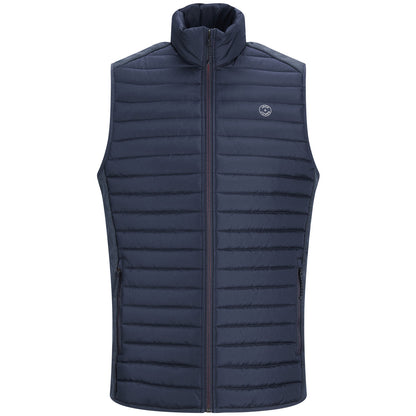 Jack & Jones Plus Size Multi Quilted Collar Gilet Navy Blazer