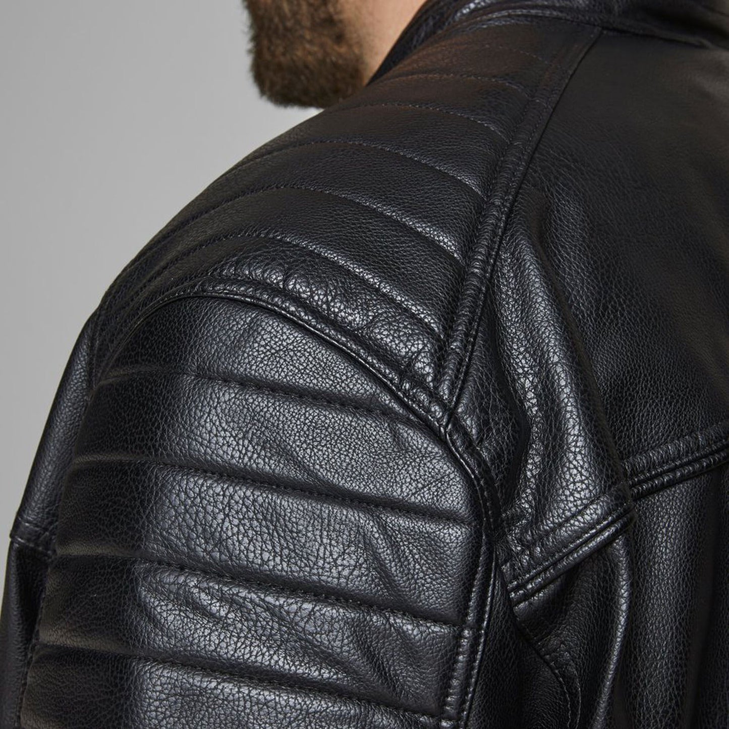 Jack & Jones Plus Size Rocky Biker Jacket Black