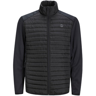 Jack & Jones Plus Size Multi Quilted Collar Jacket Black
