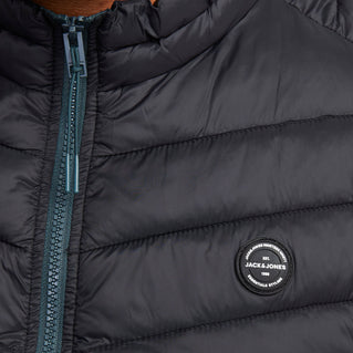 Jack & Jones Plus Size Sprint Puffer Collar Gilet Magical Forest/Black