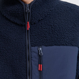 Jack & Jones Plus Size Thatcher Fleece Jacket Sky Captain