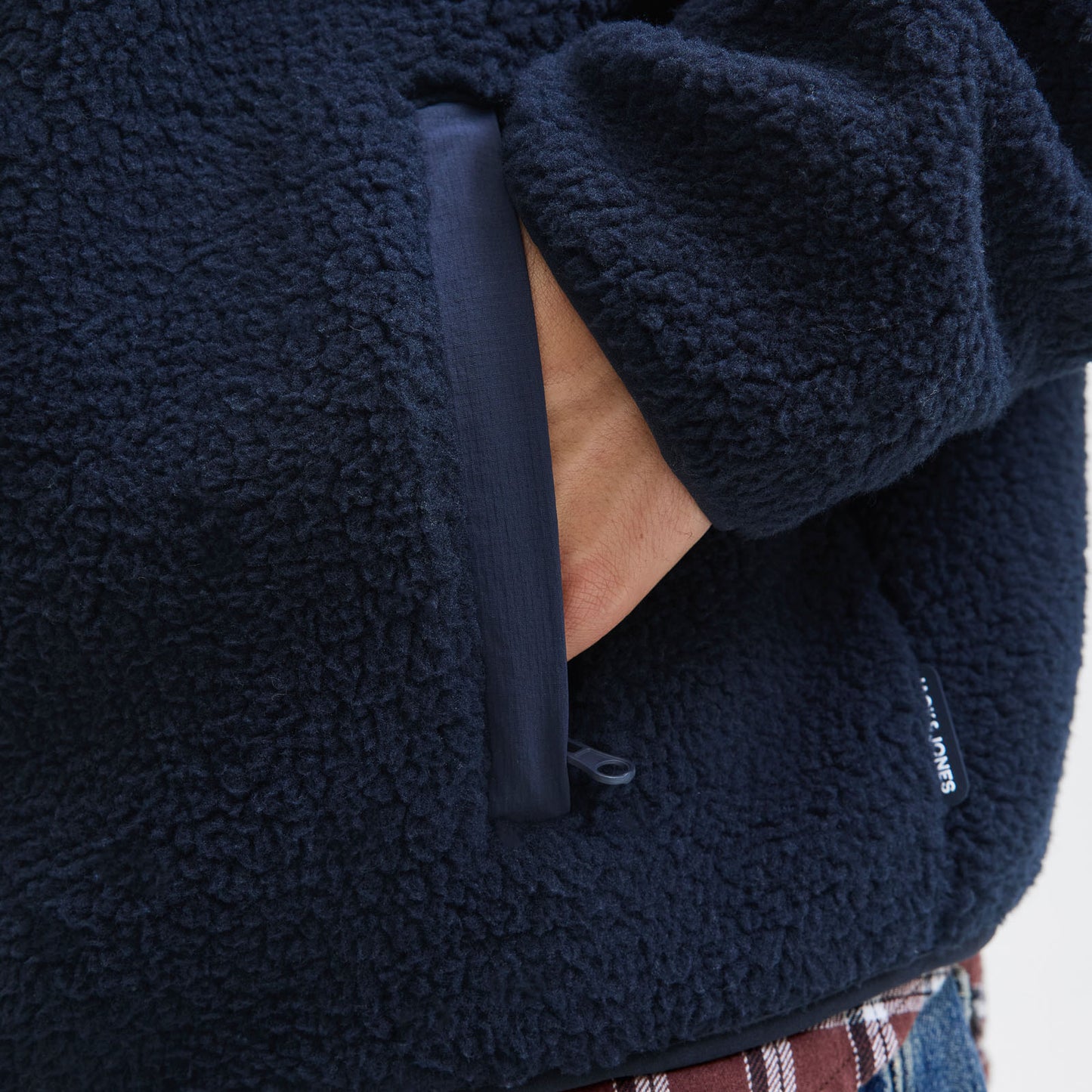 Jack & Jones Plus Size Thatcher Fleece Jacket Sky Captain