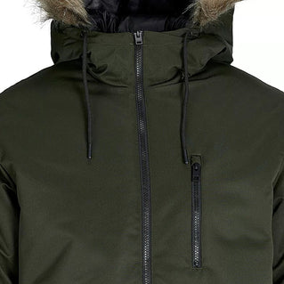 Jack & Jones Plus Size Charlie Detachable Faux Fur Trim Parka Rosin