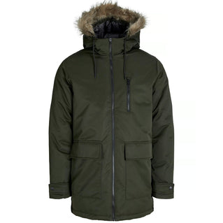 Jack & Jones Plus Size Charlie Detachable Faux Fur Trim Parka Rosin