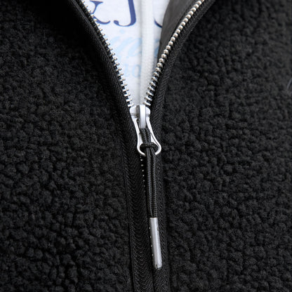 Jack & Jones Plus Size Norrebro Teddy Fleece Gilet Black