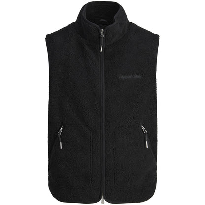 Jack & Jones Plus Size Norrebro Teddy Fleece Gilet Black