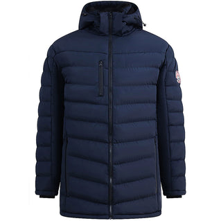 D555 Plus Size Workington Sherpa Lined Padded Jacket Navy