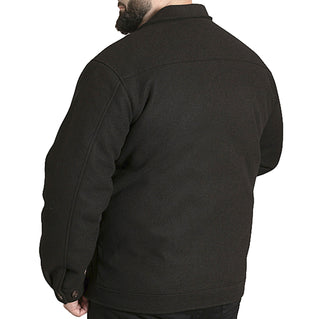 D555 Plus Size Epsom Melton Harrington Jacket Black