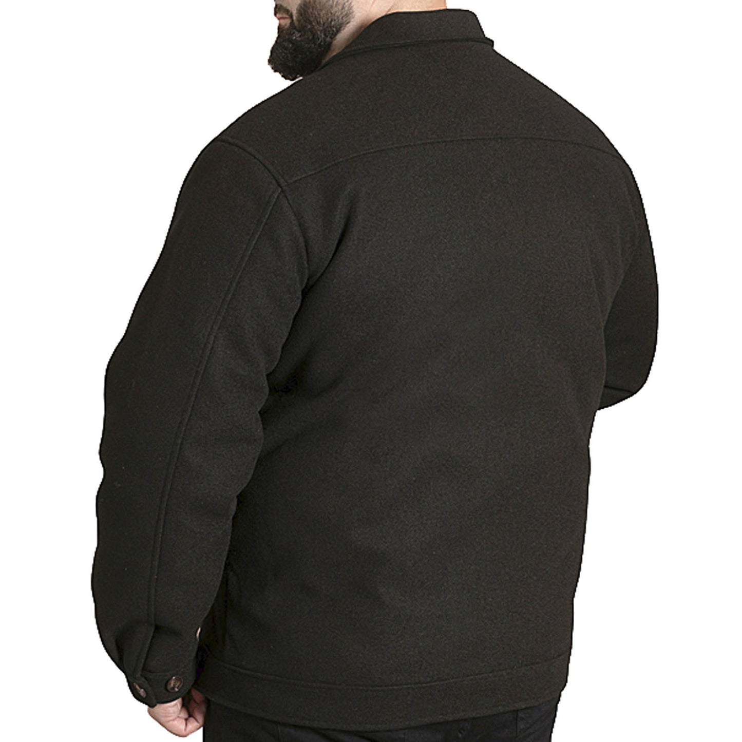 D555 Plus Size Epsom Melton Harrington Jacket Black