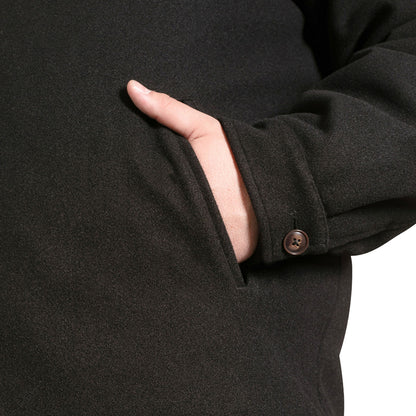D555 Plus Size Epsom Melton Harrington Jacket Black