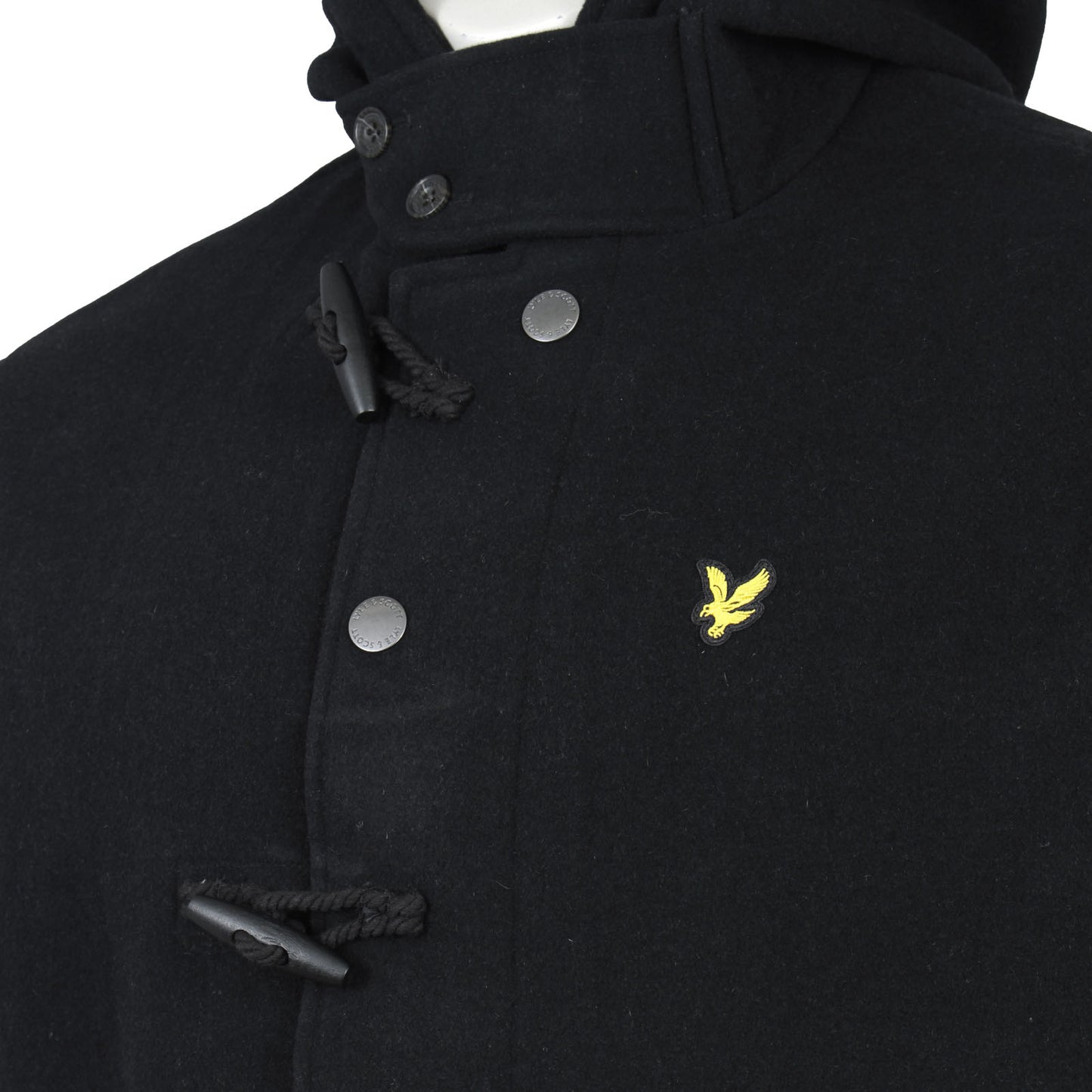 Lyle & Scott Plus Size Duffle Coat Jet Black