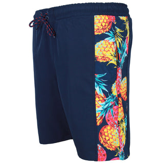 Kam Jeans Plus Size Pineapple Stretch Swim Shorts Navy