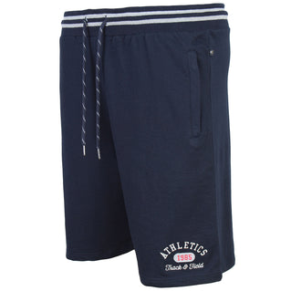 Kam Jeans Plus Size Athletic Jog Shorts Navy