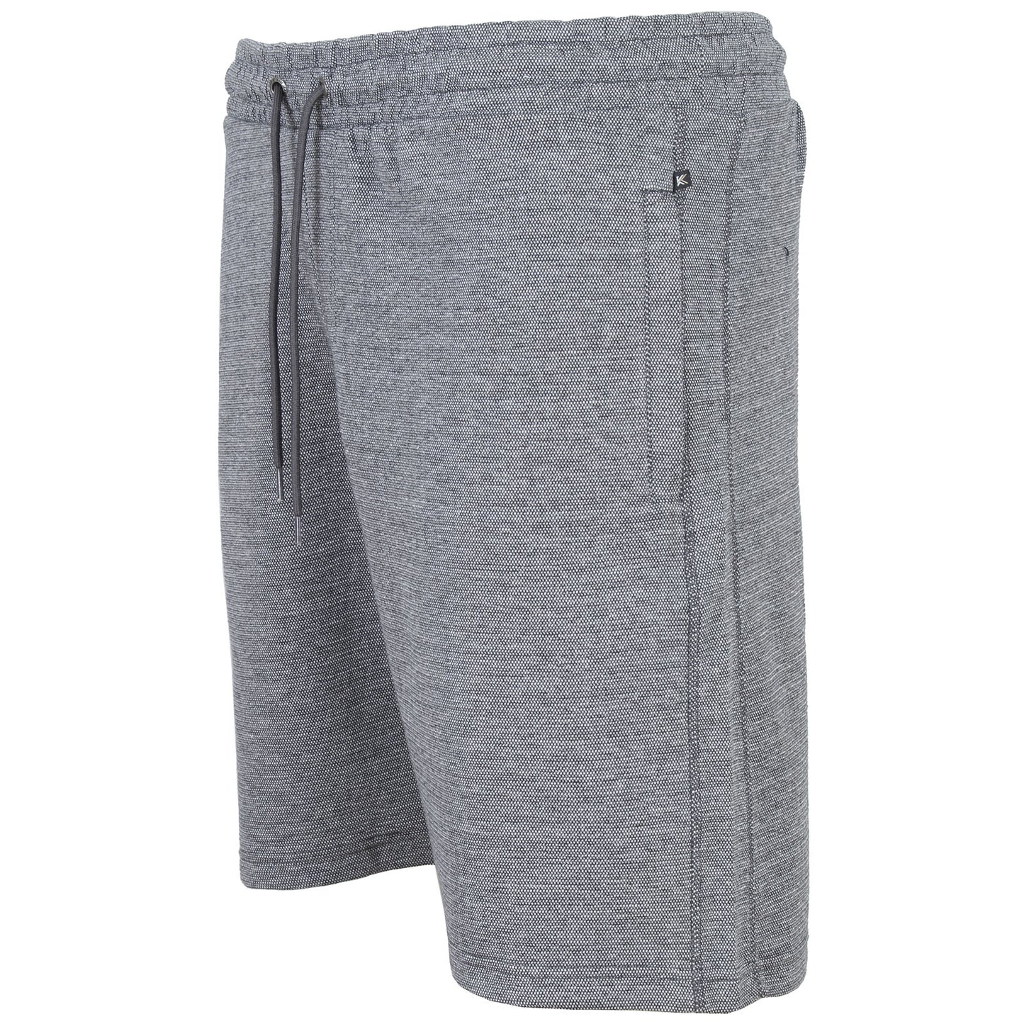 Kam Jeans Plus Size Textured Interlock Jog Shorts Charcoal