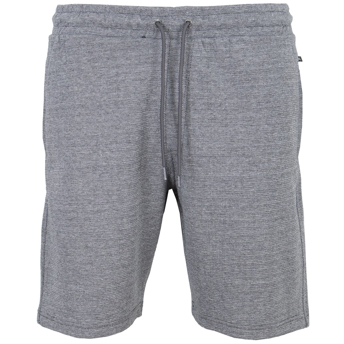 Kam Jeans Plus Size Textured Interlock Jog Shorts Charcoal
