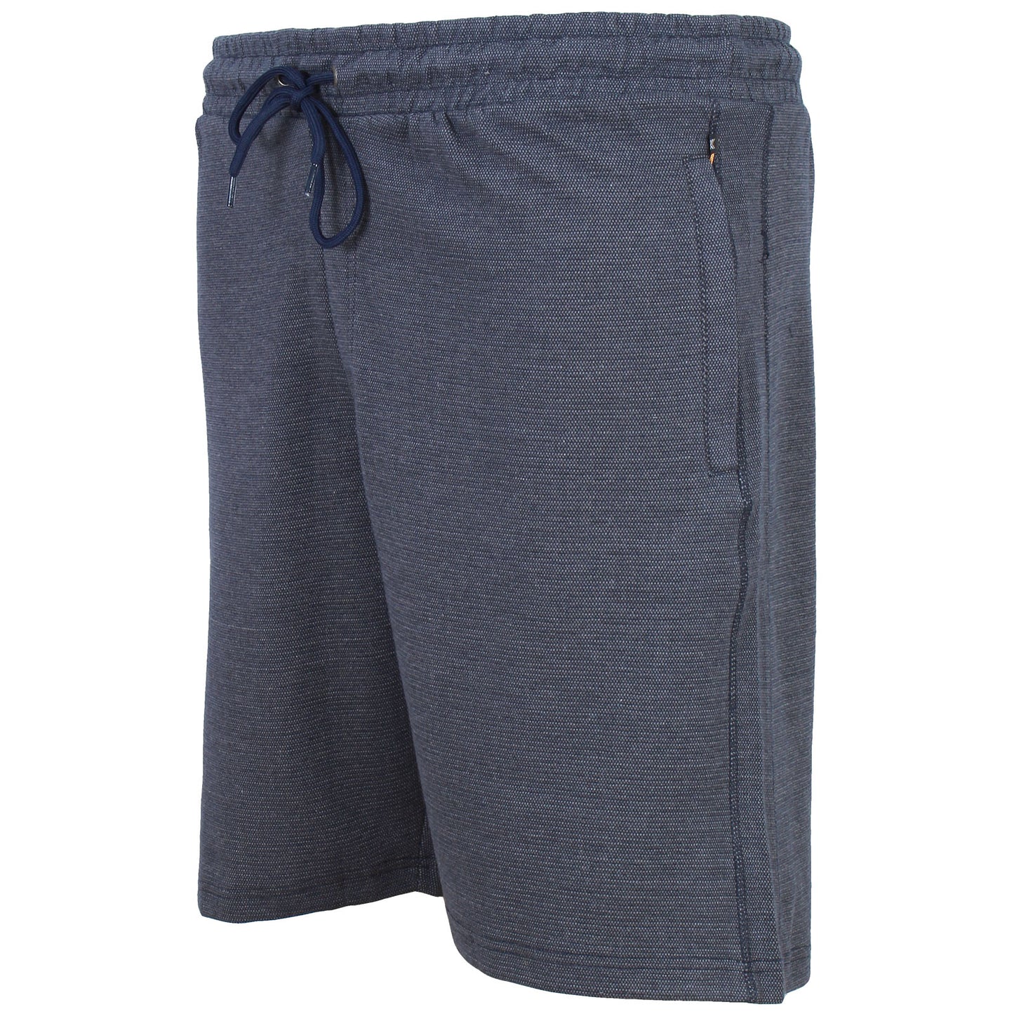 Kam Jeans Plus Size Textured Interlock Jog Shorts Indigo