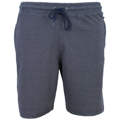 Kam Jeans Plus Size Textured Interlock Jog Shorts Indigo