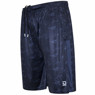 D555 Plus Size Dry Wear Poly Stretch Shorts Navy