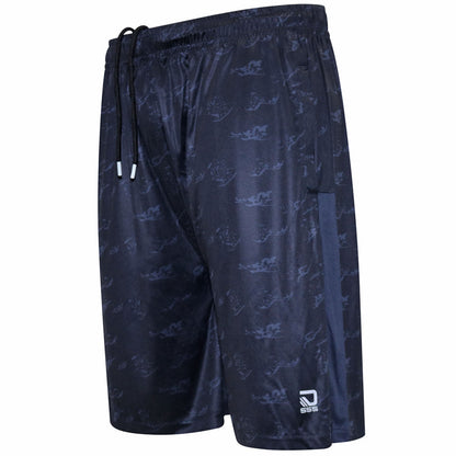 D555 Plus Size Dry Wear Poly Stretch Shorts Navy