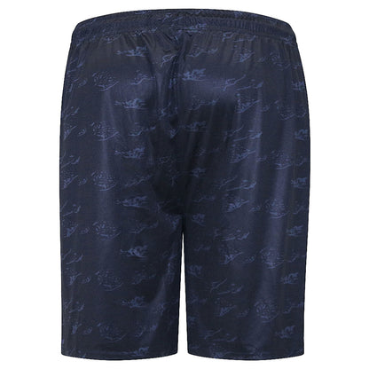 D555 Plus Size Dry Wear Poly Stretch Shorts Navy