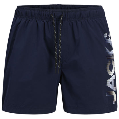 Jack & Jones Plus Size Maui Logo Swim Shorts Navy Blazer