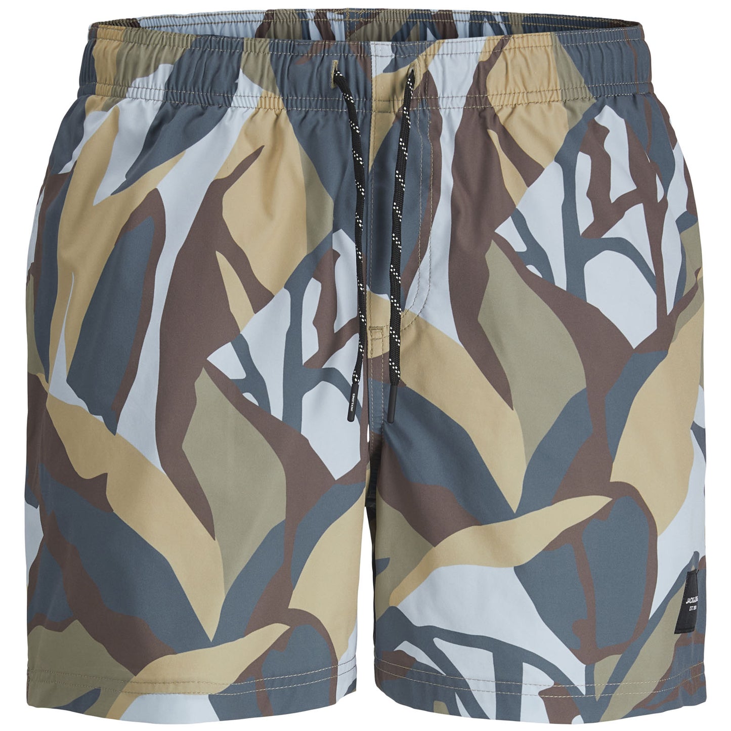 Jack & Jones Plus Size Maui Ocean Days Swim Shorts Silver Sage