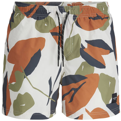 Jack & Jones Plus Size Maui Ocean Days Swim Shorts Cloud Dancer