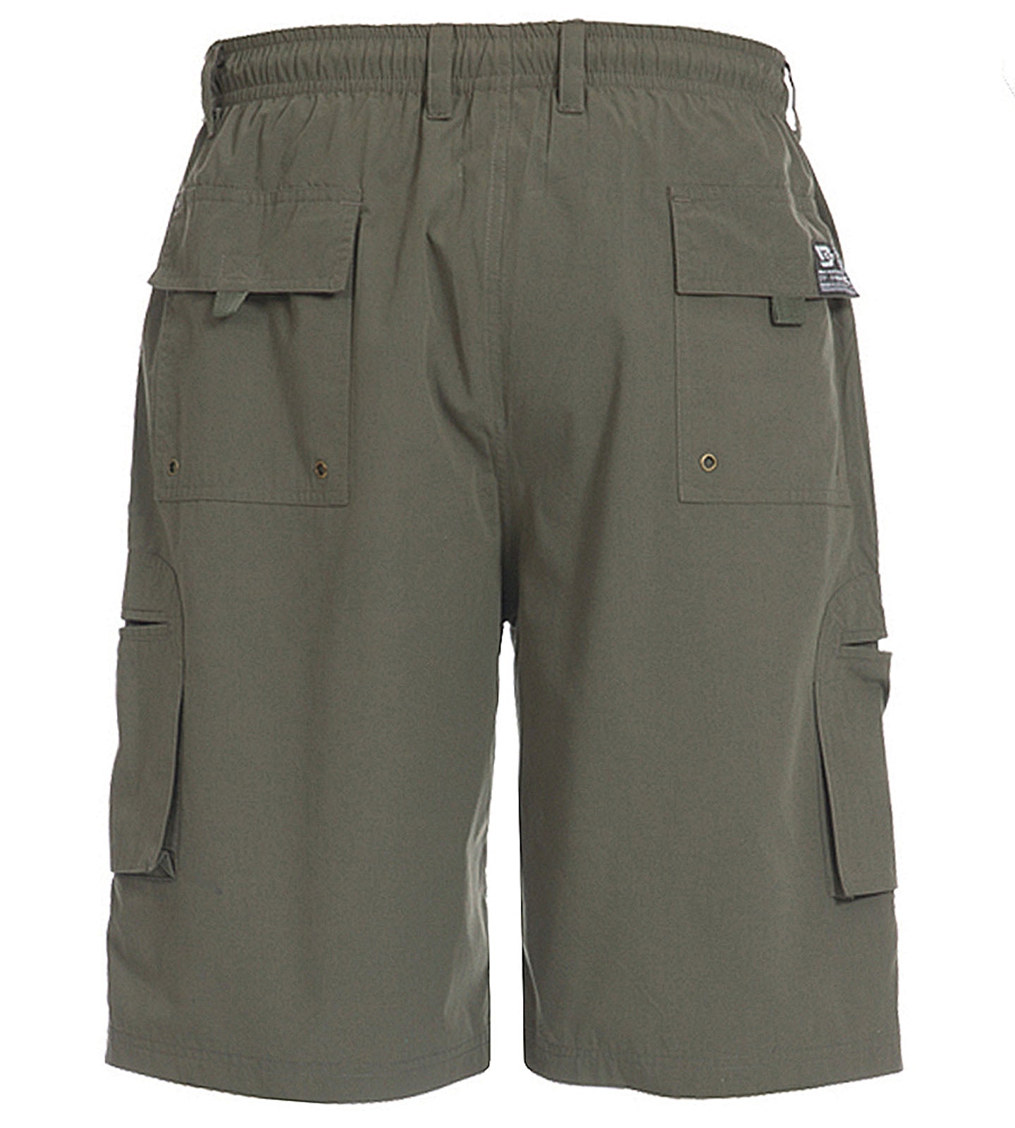 D555 Plus Size Shaped Pocket Cargo Shorts Khaki