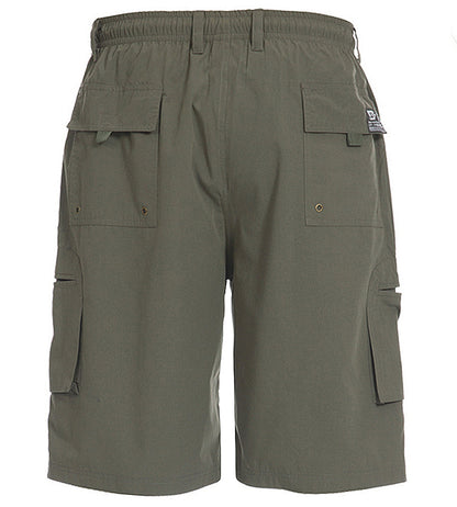 D555 Plus Size Shaped Pocket Cargo Shorts Khaki