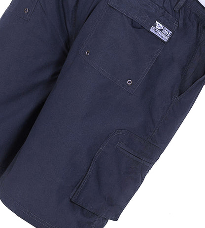 D555 Plus Size Shaped Pocket Cargo Shorts Navy