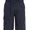 D555 Plus Size Shaped Pocket Cargo Shorts Navy