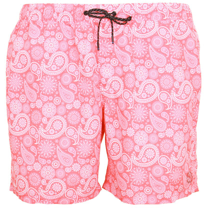 Jack & Jones Plus Size Fiji Paisley Swim Shorts Hot Coral