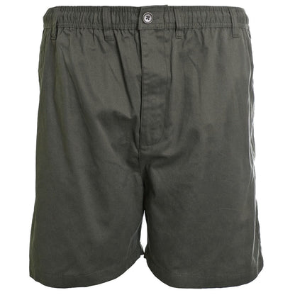 Espionage Plus Size Rugby Stretch Twill Shorts Charcoal