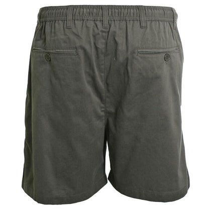 Espionage Plus Size Rugby Stretch Twill Shorts Charcoal