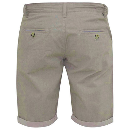 D555 Plus Size Elon Stretch Chambray Shorts Stone