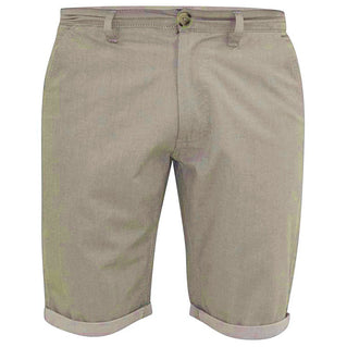D555 Plus Size Elon Stretch Chambray Shorts Stone