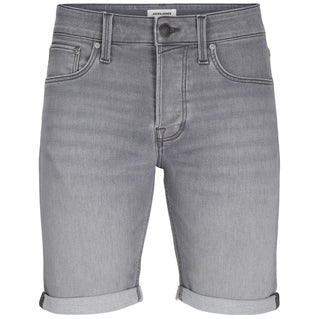 Jack & Jones Plus Size Rick Icon Denim Shorts Grey