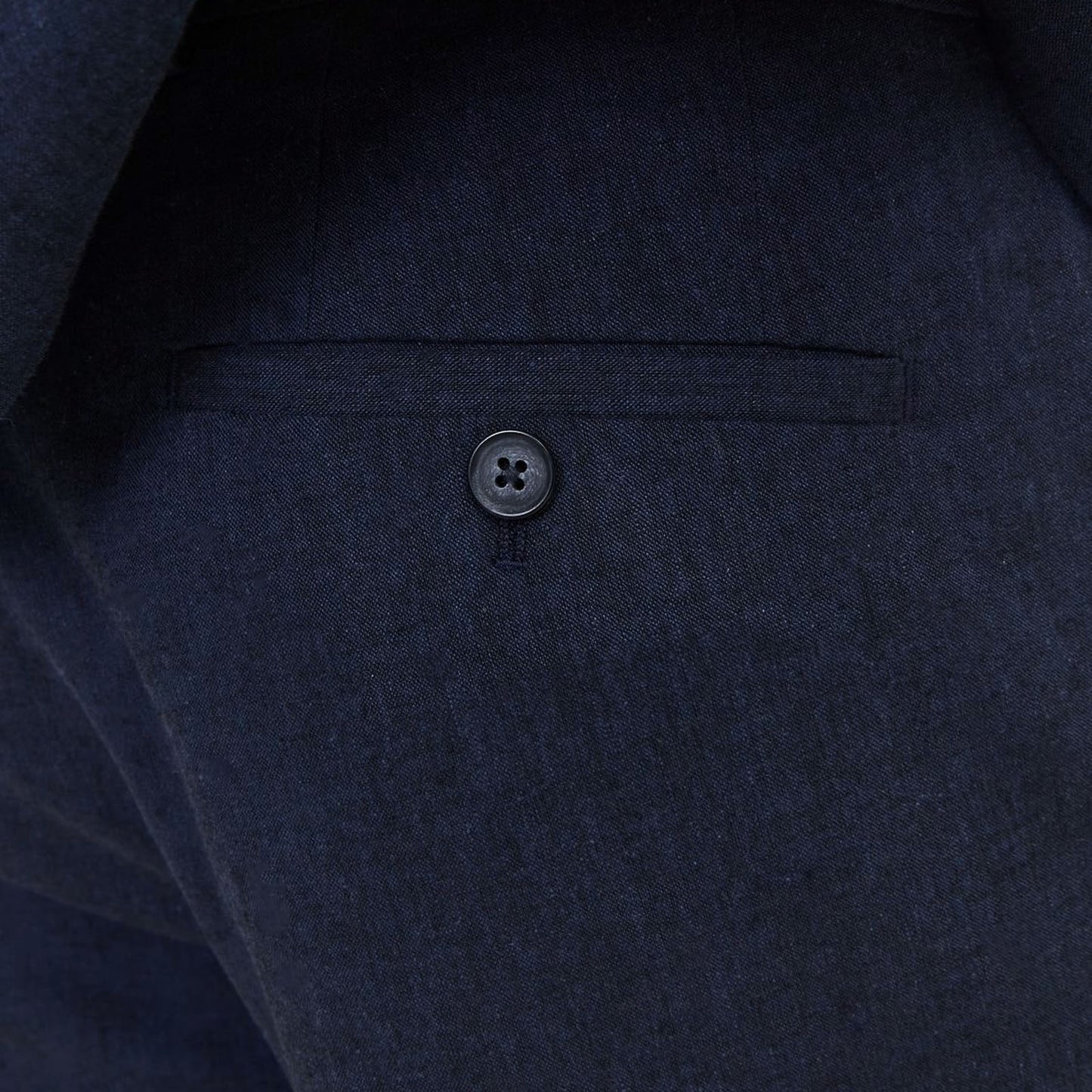Jack & Jones Plus Size Riviera Linen Slim Trousers Dark Navy