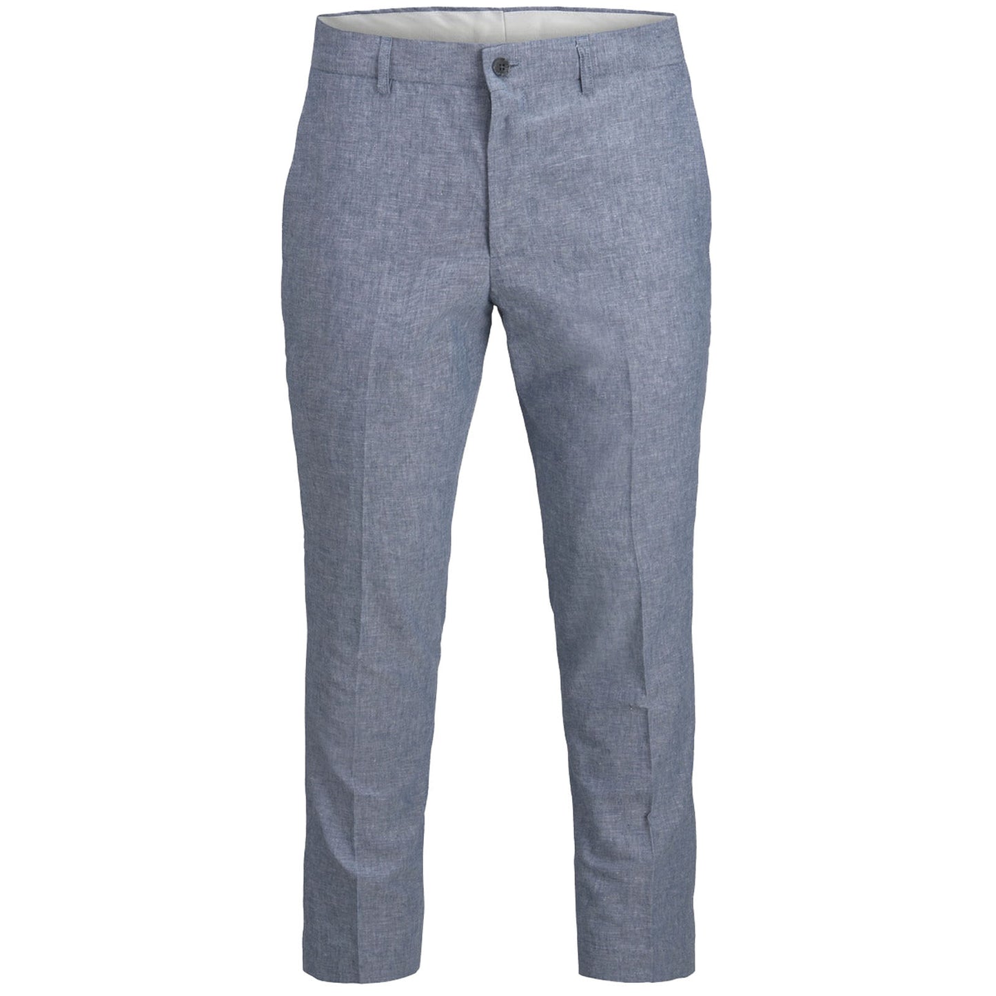 Jack & Jones Plus Size Riviera Linen Slim Trousers Chambray Blue