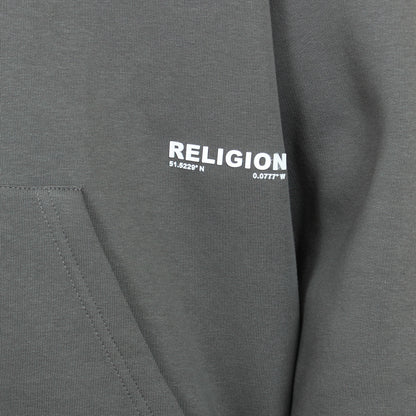 Religion Plus Size Logo Relaxed Hoodie Coal
