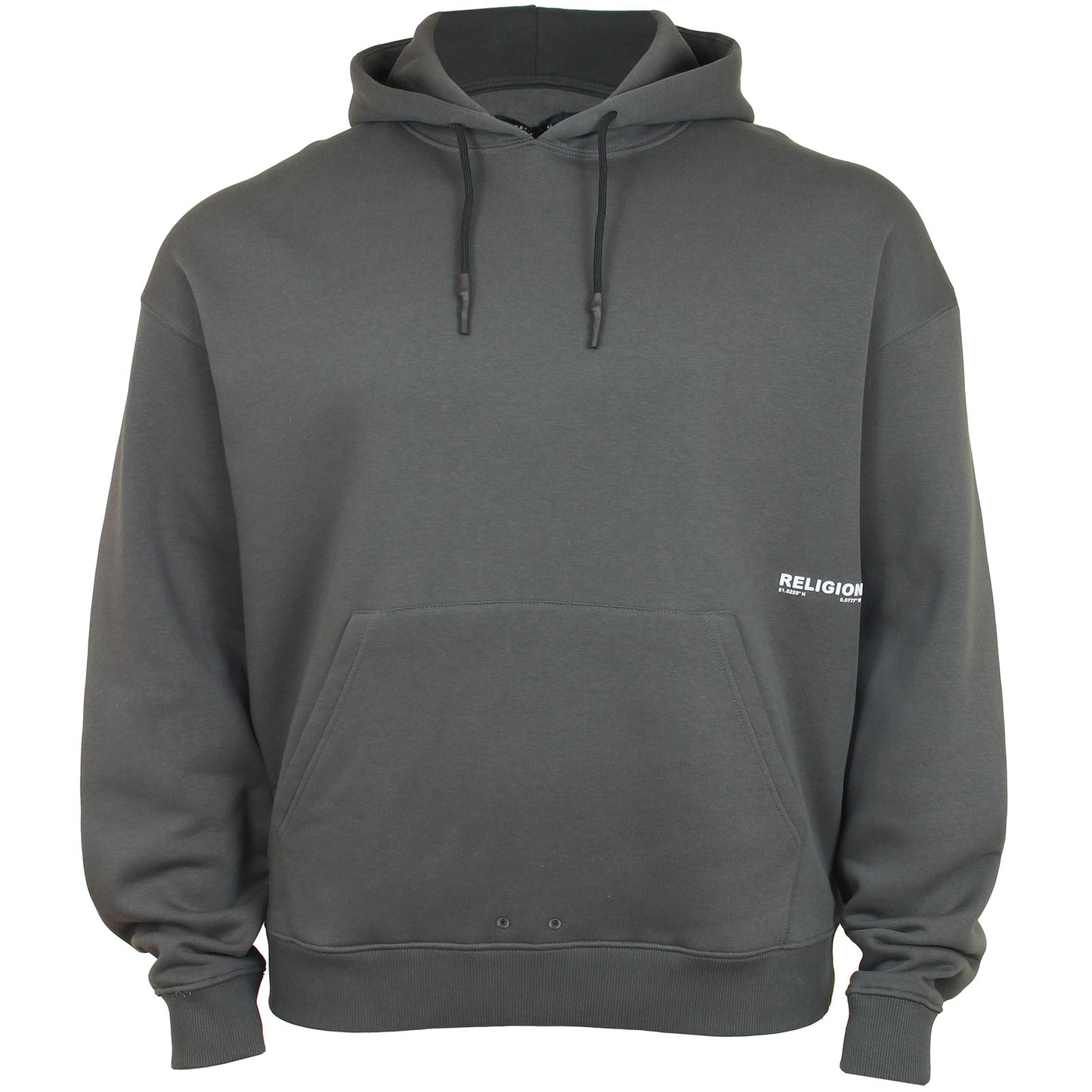 Religion Plus Size Logo Relaxed Hoodie Coal