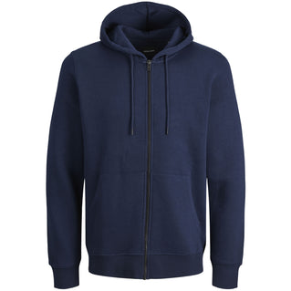 Jack & Jones Plus Size Bradley Zip Hoodie Navy Blazer