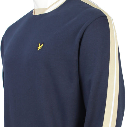 Lyle & Scott Plus Size Contrast Taped Sweatshirt Dark Navy