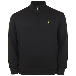 Lyle & Scott Plus Size Loopback Quarter Zip Sweater Jet Black